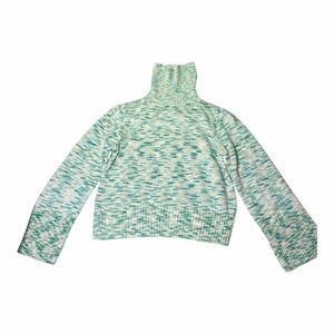 Lauren Conrad Multicolor Marled Space Dye Turtleneck Sweater Wide Sleeves Small